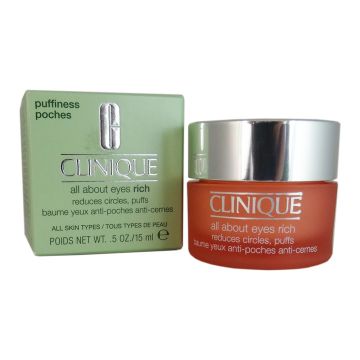 Clinique All About Eyes Rich krem pod oczy przeciw zmarszczokom, obrzękom i cieniom 15ml