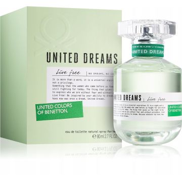 Benetton United Dreams Live Free woda toaletowa 80ml dla Pań