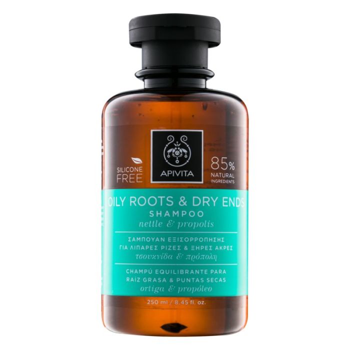 Apivita Holistic Hair Care Nettle & Propolis szampon do przetłuszczającej się skóry głowy i suchych końcówek 250ml 