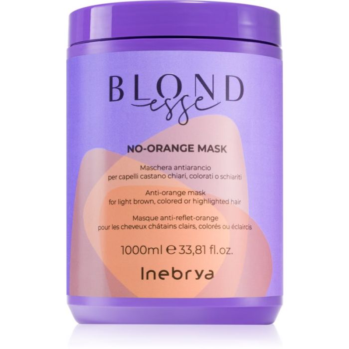 Inebrya BLONDesse No-Orange Mask maska do włosów neutralizująca rude odcienie 1000ml 