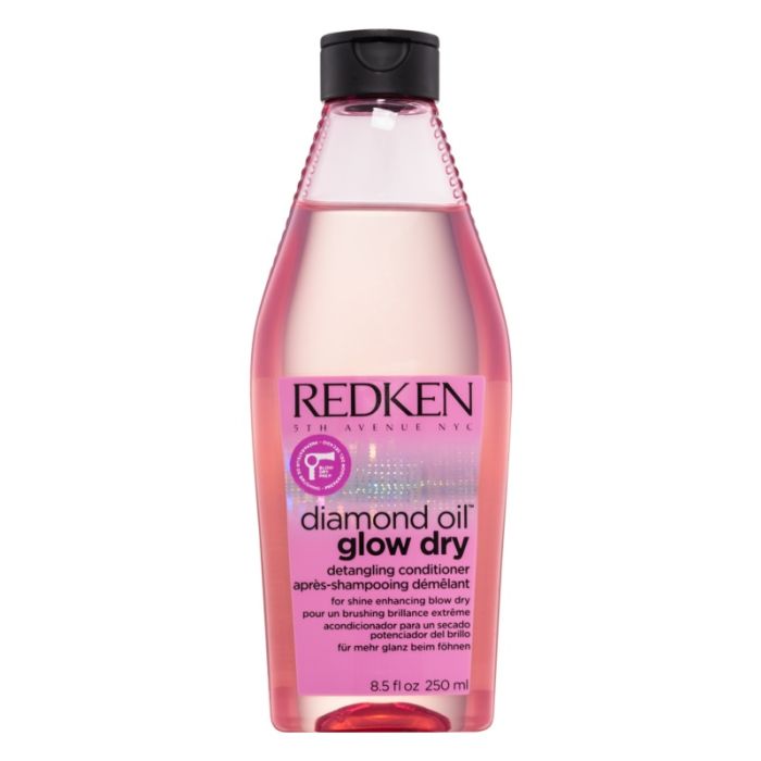 Redken Diamond Oil Glow Dry odżywka do włosów nadająca połysk i łatwe rozczesywanie przyspiesza suszenie włosów 250ml