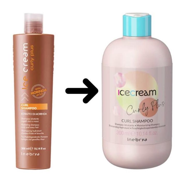 Inebrya Curly Plus szampon nawilżający do włosów kręconych (with Moringa Extract, pH5,5)  300ml