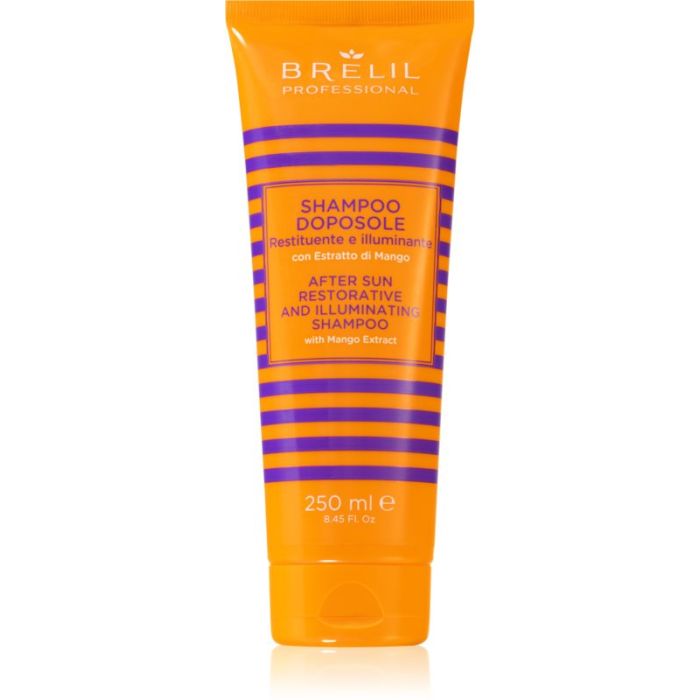 Brelil Professional Solaire After Sun Shampoo szampon odżywczy do włosów osłabionych działaniem chloru, słońca i słonej wody 250ml