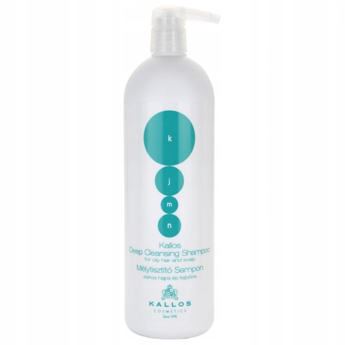 Clean Kallos KJMN szampon dogłębnie oczyszczający do przetłuszczających się włosów i skóry głowy (Deep sing Shampoo for Oily Hair and Scalp)  1000ml