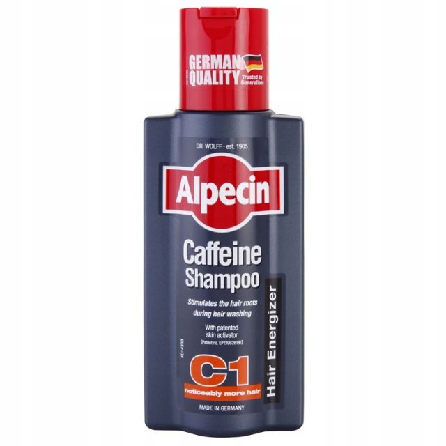 Alpecin Hair Energizer Coffeine Shampoo C1 szampon kofeinowy stymulujący wzrost włosów (Stimulates The Hair Roots During Hair Washing With Patented Skin Activator) 250ml