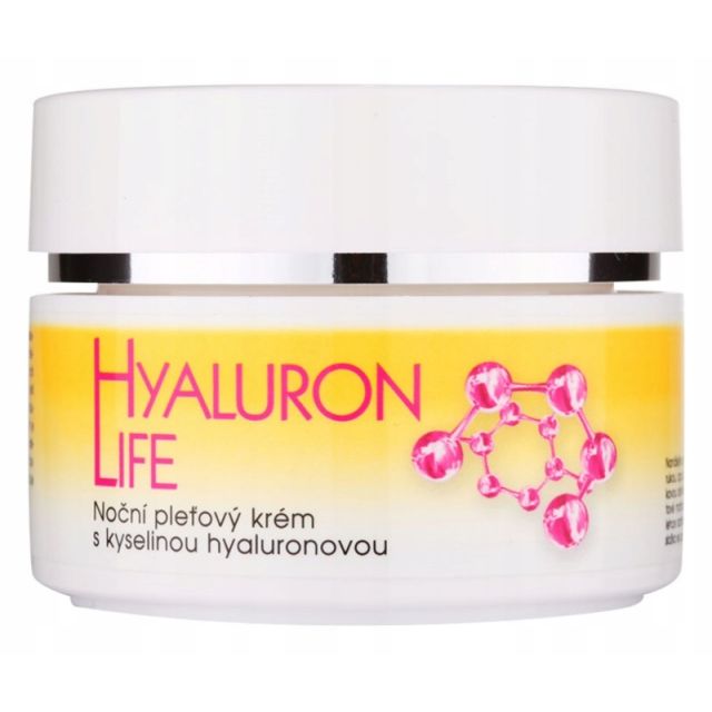Bione Cosmetics Hyaluron Life nocny krem do twarzy z kwasem hialuronowym 51ml