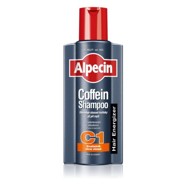 Alpecin Hair Energizer Coffeine Shampoo C1 szampon kofeinowy stymulujący wzrost włosów (Stimulates The Hair Roots During Hair Washing With Patented Skin Activator) 375ml